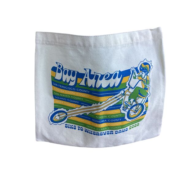 NEW Bay Area Bike to Wherever Days 2022 Canvas Tote Bag - Unique Graphic - Rare! - Picture 3 of 4